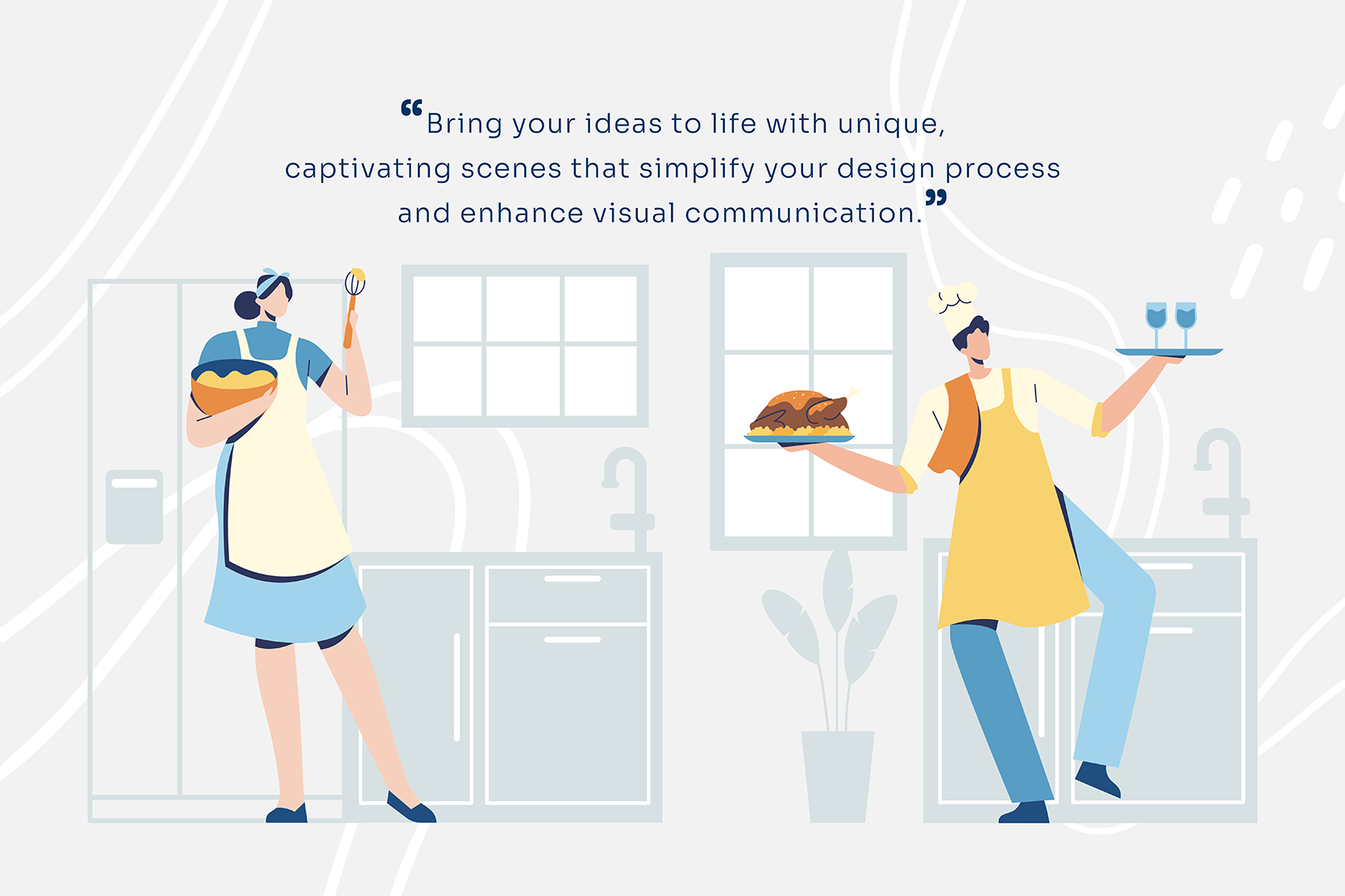 Pack custom mockup 2 - Cooking Kitchen