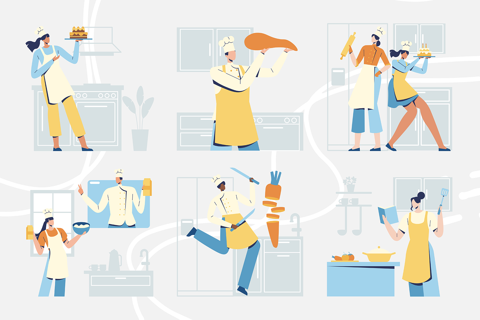 Pack custom mockup 8 - Cooking Kitchen