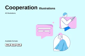 Coopération Pack d'Illustrations