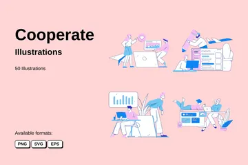 Coopérer Pack d'Illustrations