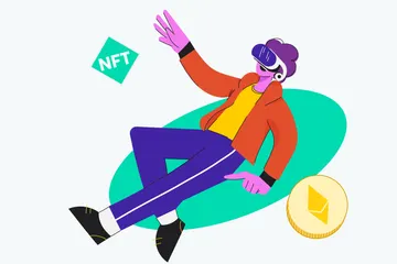 NFT e criptografia Ilustração Pack