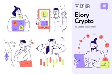 Cryptocurrency Illustration Pack