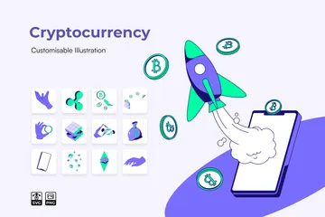 Cryptocurrency Illustration Pack