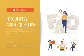 Frequently Asked Questions Illustration Pack