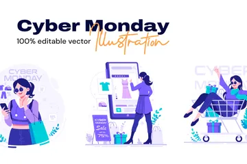 Cyber Monday Illustration Pack