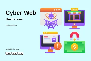 Cyber Web Illustration Pack