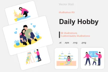 Daily Hobby Illustration Pack