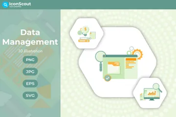 Datenmanagement Illustrationspack