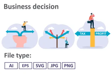Decisão Empresarial Pacote de Ilustrações