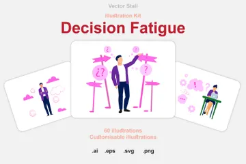 Decision Fatigue Illustration Pack