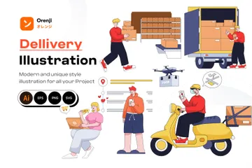 Delivery Illustration Pack