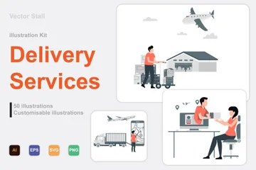 Delivery Services Illustration Pack