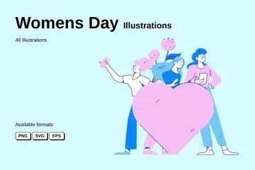 Dia das mulheres Pacote de Ilustrações