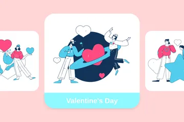 Día de San Valentín Paquete de Ilustraciones