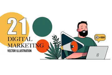 Digital Marketing Illustration Pack