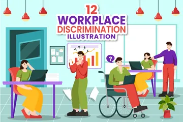 Discrimination sur le lieu de travail Pack d'Illustrations