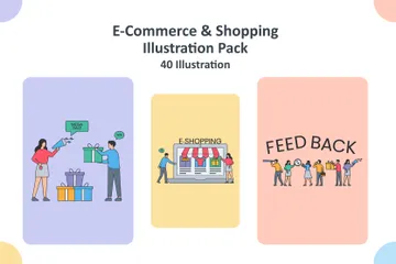 Commerce électronique Pack d'Illustrations