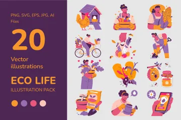 Eco Life Illustration Pack