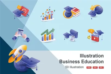 Educação Empresarial Pacote de Ilustrações