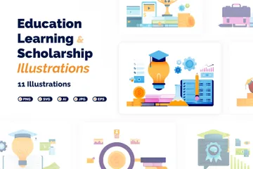 Education And Scholarship Illustration Pack