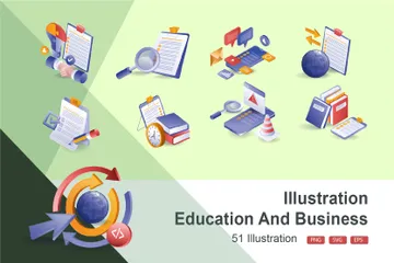 Éducation et affaires Illustration Pack