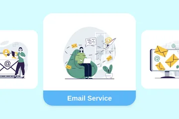 Email Service Illustration Pack