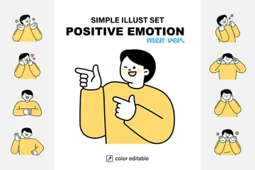 Emoção positiva Pacote de Ilustrações