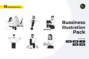 Estilo de vida de empresários Pacote de Ilustrações