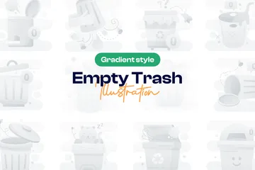 Empty Trash Illustration Pack