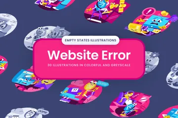 Erro no site - Estados vazios Pacote de Ilustrações