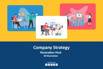 Estrategia de la empresa Paquete de Ilustraciones