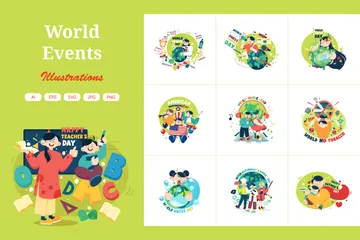 Eventos mundiales Paquete de Ilustraciones