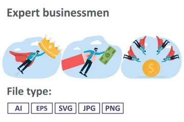 Expert Businessmen Illustration Pack