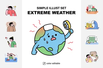 Extremes Wetter Illustrationspack