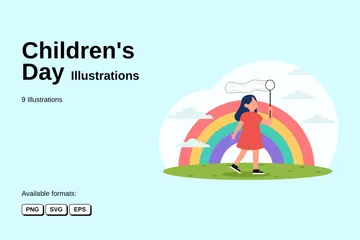 La journée des enfants Pack d'Illustrations