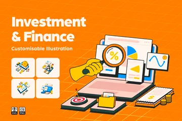Finances et investissement Pack d'Illustrations
