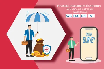 Financial Investment Illustration Illustration Pack