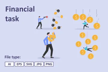 Financial Task Illustration Pack