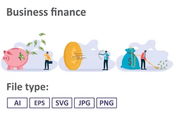 Financiación de las empresas Paquete de Ilustraciones