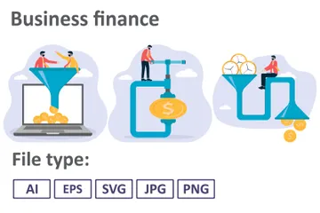 Financiación de las empresas Paquete de Ilustraciones