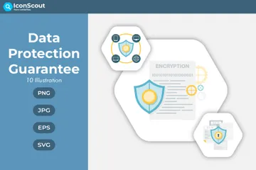 Garantia de Proteção de Dados Pacote de Ilustrações