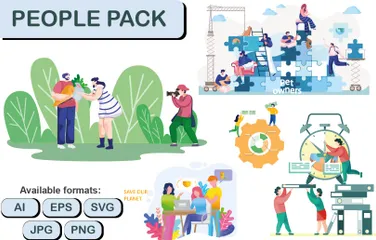 Pack de personnes Pack d'Illustrations