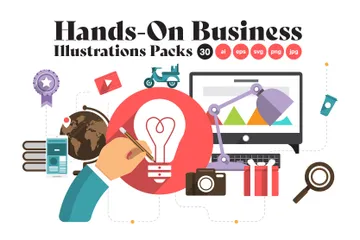 Geschäftsillustrationen-Paket Illustrationspack