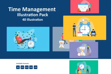 Gestion du temps Pack d'Illustrations