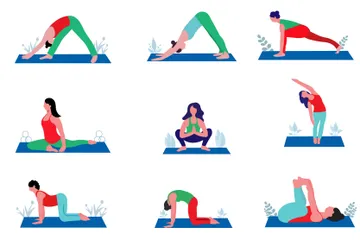 Gimnasio y fitness Paquete de Ilustraciones