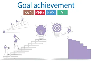 Goal Achievement Illustration Pack