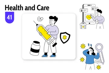 Health And Care Illustration Pack