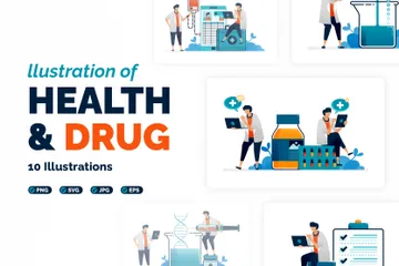 HEALTH And DRUGS Illustration Pack