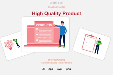 High Quality Product, Iso CSR Illustration Pack