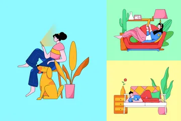 Home Activity Illustration Pack